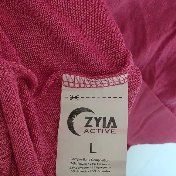 Zyia Active Fuchsia Boyfriend Sweater Womens Large - Picture 4 of 4